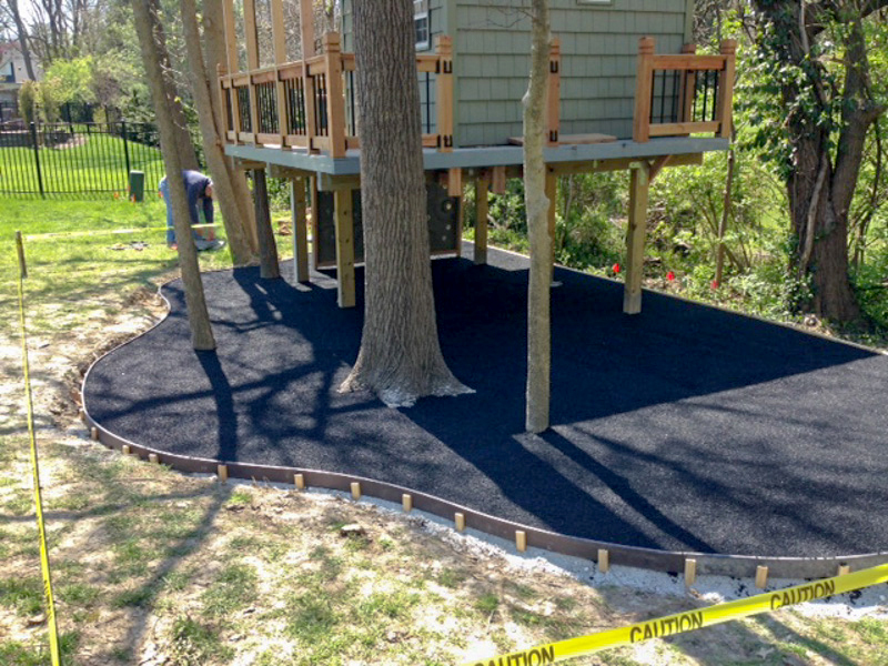 C and M Concrete_Rubaroc_Rubber Surface Install Playground