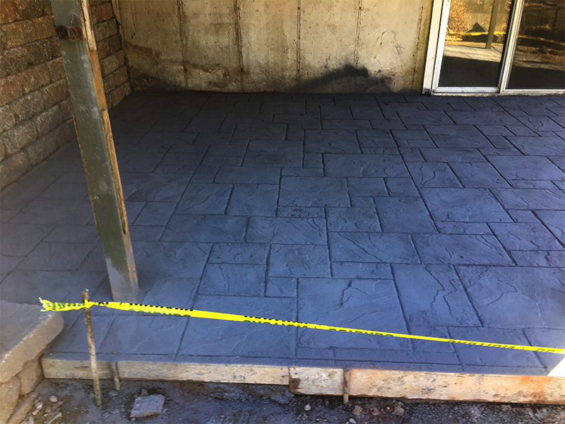 C and M Concrete Stamped Stained Patio -1