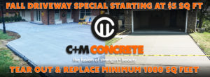 C & M Concrete - 2019 Facebook Banner